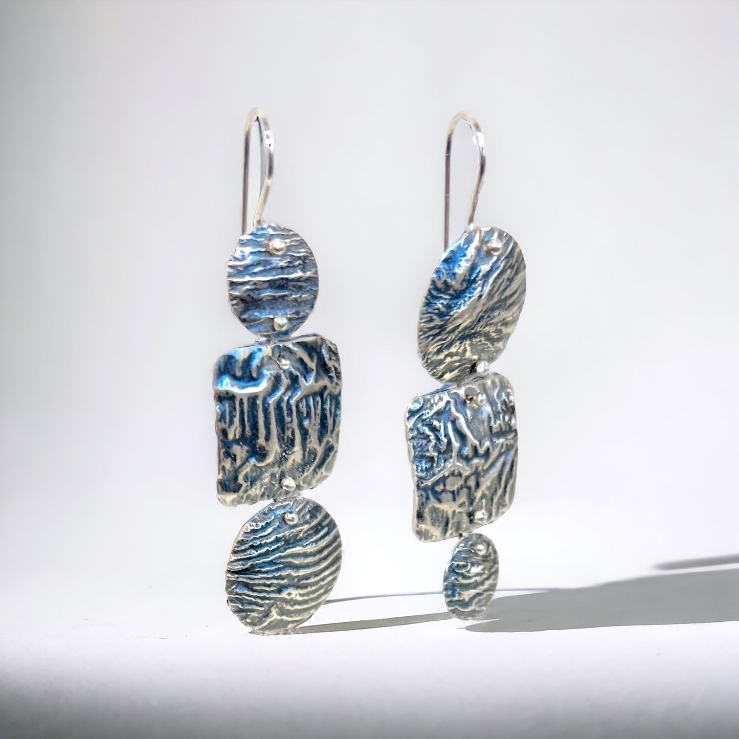 Geometric Sterling Silver Statement Earrings | DianaHDesigns