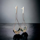 "Hammered and Happy 2"...Sterling Silver Dangle Earrings
