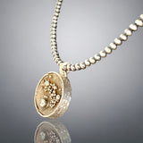 "Shooting Stars"...Cosmic sterling necklace with white sapphire
