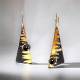 It's A Jungle Out There....steel and 24K gold dangles
