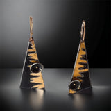 It's A Jungle Out There....steel and 24K gold dangles