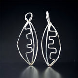 Contemporary geometric sterling silver earrings