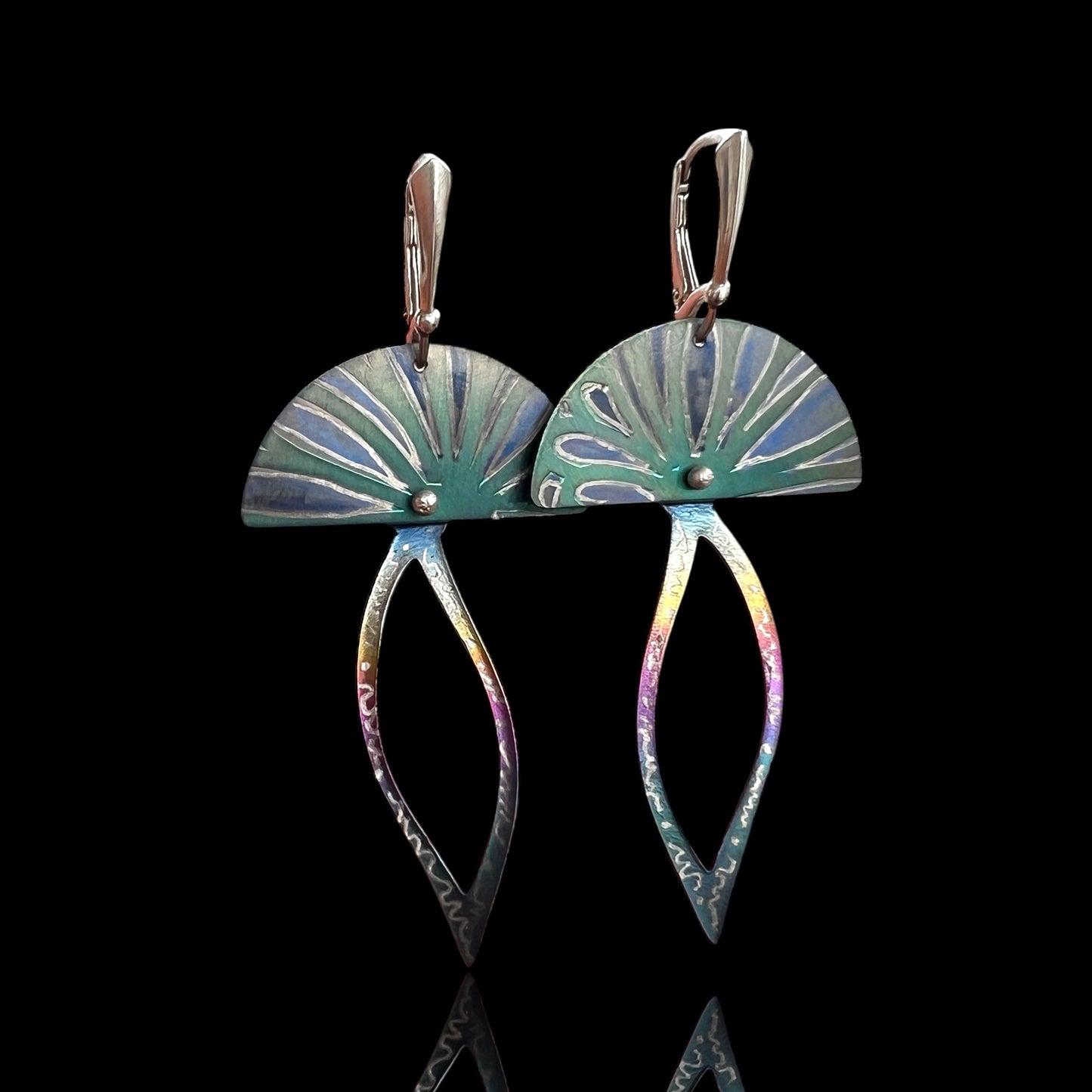 One of a Kind Titanium Earrings – Diana Hirschhorn Sculptural Design