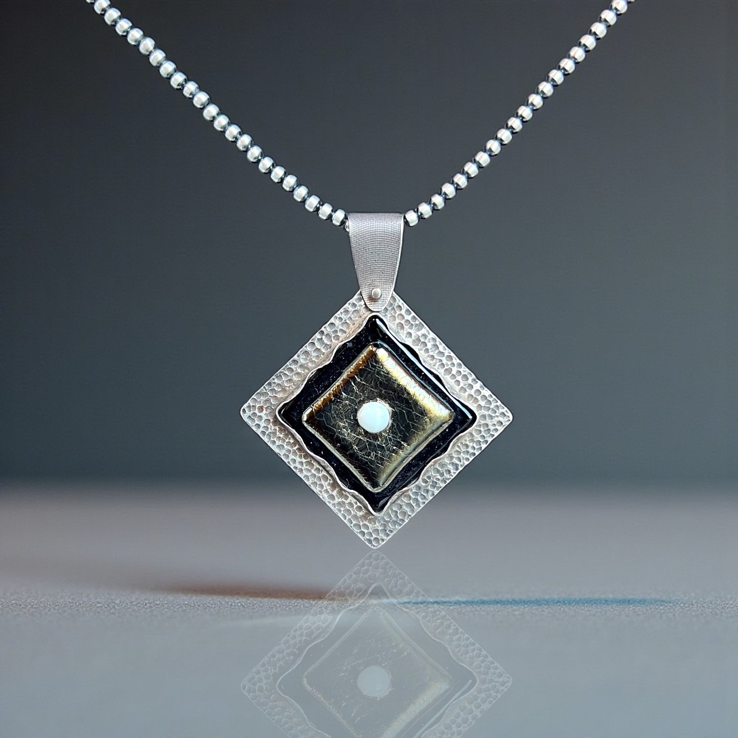 "Contemporary and Geometric"...Fused Glass Necklace