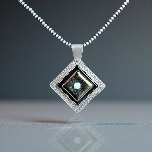 "Contemporary and Geometric"...Fused Glass Necklace