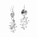 Modern flower earrings. Contemporary and lightweight statement earrings in silver.  Unique and fun to wear!