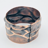 Riveting and curvy 2...fold formed copper bangle bracelet