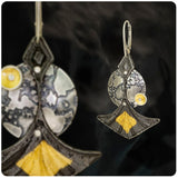 The Original....contemporary steel, sterling and 24K gold dangles