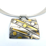 Shooting Star Celestial Necklace 24k Gold and Silver