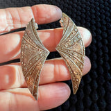 "Copper Wings"....contemporary steel post back earrings
