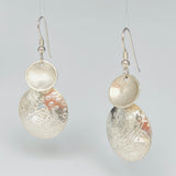"Shiny and Bright"...double circle dangle earrings