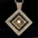 "Contemporary and Geometric"...Fused Glass Necklace