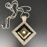 "Contemporary and Geometric"...Fused Glass Necklace