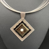"Contemporary and Geometric"...Fused Glass Necklace