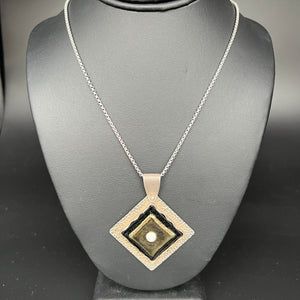 "Contemporary and Geometric"...Fused Glass Necklace