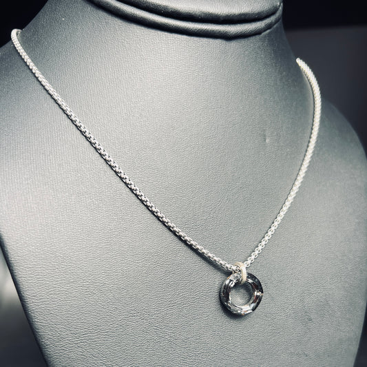 Minimalist Open Circle Charm Necklace