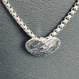 Minimalist Heart Necklace...etched sterling silver
