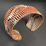 Fold-formed and Enameled...unisex cuff bracelet