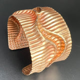 Lush Golden Corduroy 2...wide unisex copper cuff