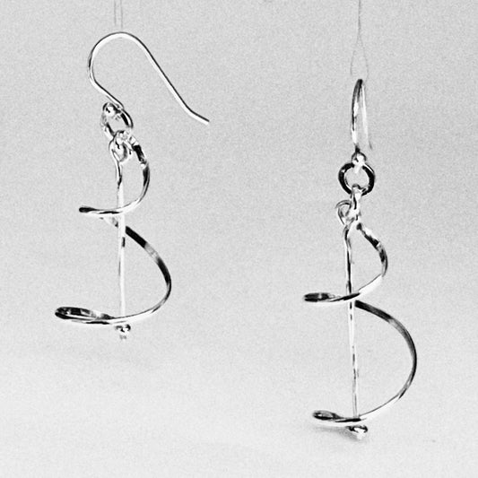 Wiry and Fun 3...Sterling Silver Dangle Earrings