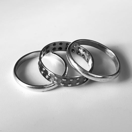 3 Piece Stacking Ring...sterling size 7 1/2