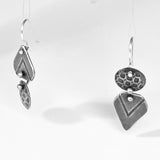 "Minimalist and Industrial"... Asymmetrical Sterling Dangles