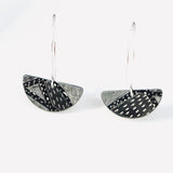 "Half Moon Drops"....contemporary steel dangles