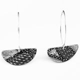 "Half Moon Drops"....contemporary steel dangles