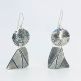 Sterling silver "angel" dangle earrings.