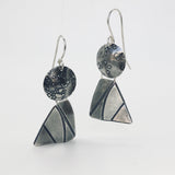Sterling silver "angel" dangle earrings.