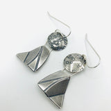 Sterling silver "angel" dangle earrings.