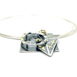 24K gold/sterling silver pendant square backdrop