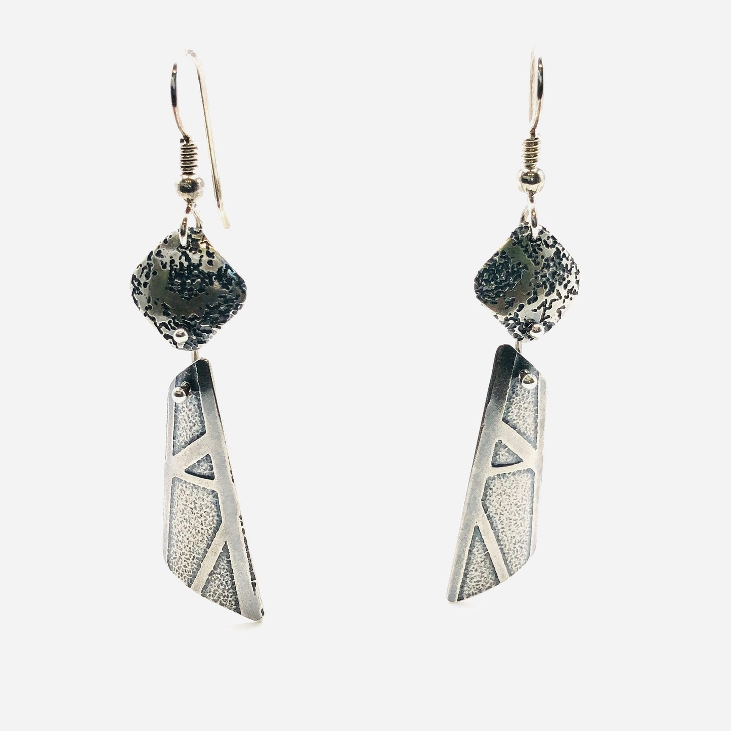 Delicate modern Sterling Silver Earrings | DianaHDesigns / Artful Handmade Jewelry