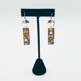 Rectangular polka dot earrings