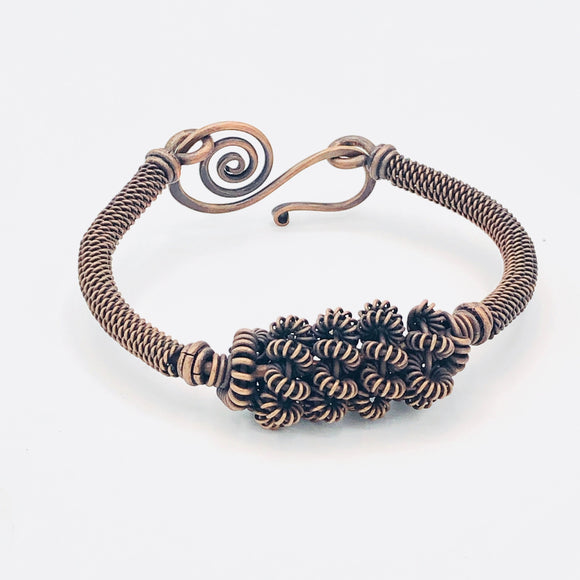 All Twisted Up...copper bangle with clasp