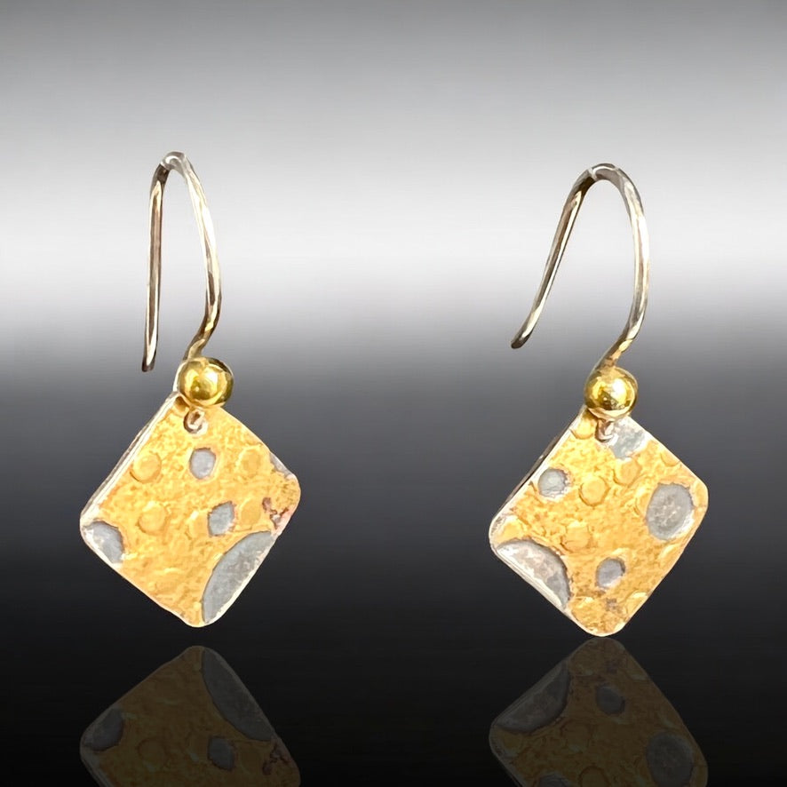 24K Gold & Silver Petite Geometric Dangles