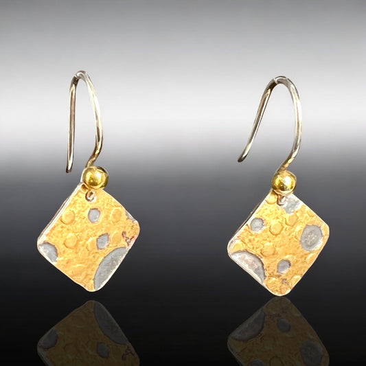 24K Gold & Silver Petite Geometric Dangles