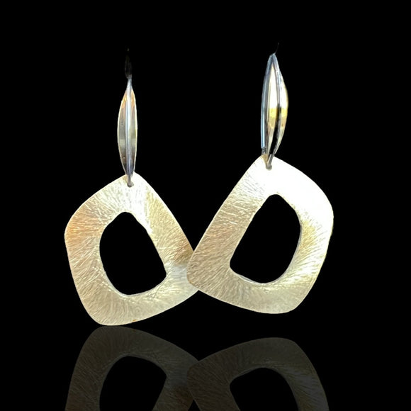 Gold Geometric Open Shape Earrings