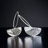 "Half Moon Drops"....contemporary steel dangles