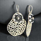 Gotta love dots!  Modern and fun black, white and silver dangles