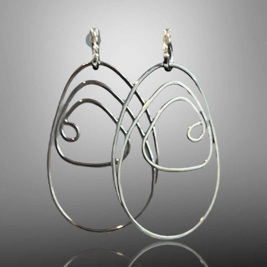 "More Than One Way to Wear!"...oxidized wire and mini hoop dangles