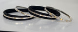 Sterling Silver and 24K Gold Bangle Bracelets