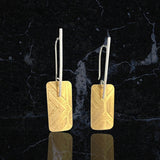 Nu Gold Long Rectangular Shape Art Deco Dangles