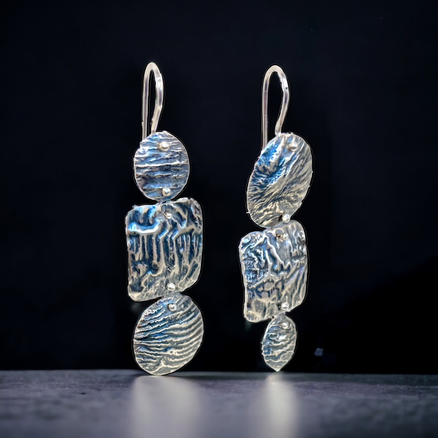 Geometric Sterling Silver Statement Earrings | DianaHDesigns