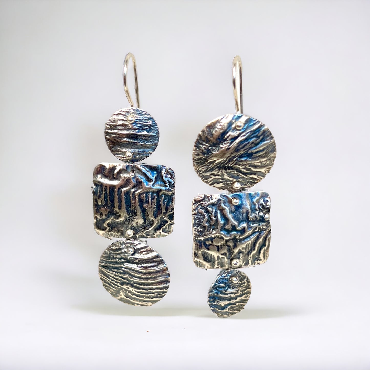 Geometric Sterling Silver Statement Earrings | DianaHDesigns