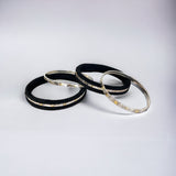 Sterling Silver and 24K Gold Bangle Bracelets