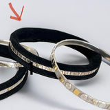 Sterling Silver and 24K Gold Bangle Bracelets