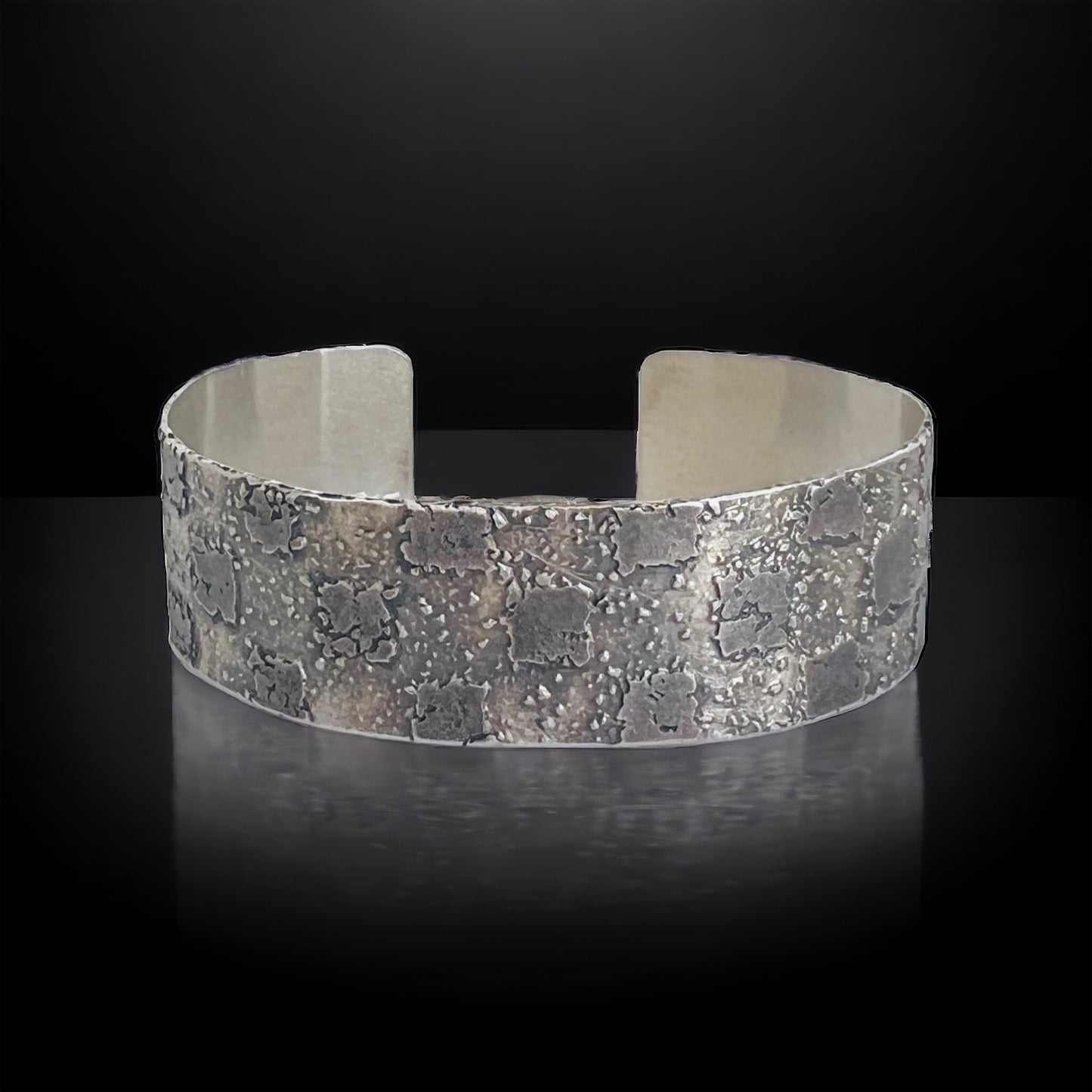 "Angular and Organic Squares" Stunning Sterling Unisex Cuff