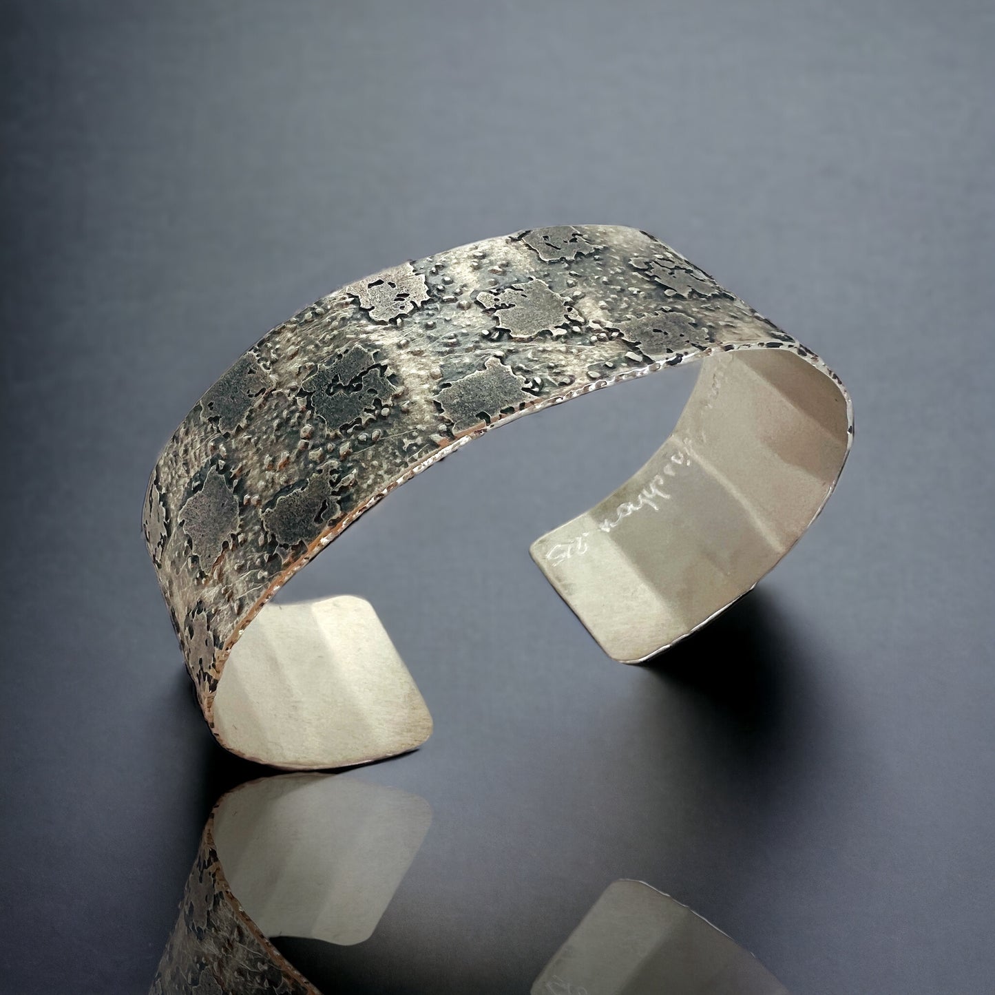 "Angular and Organic Squares" Stunning Sterling Unisex Cuff