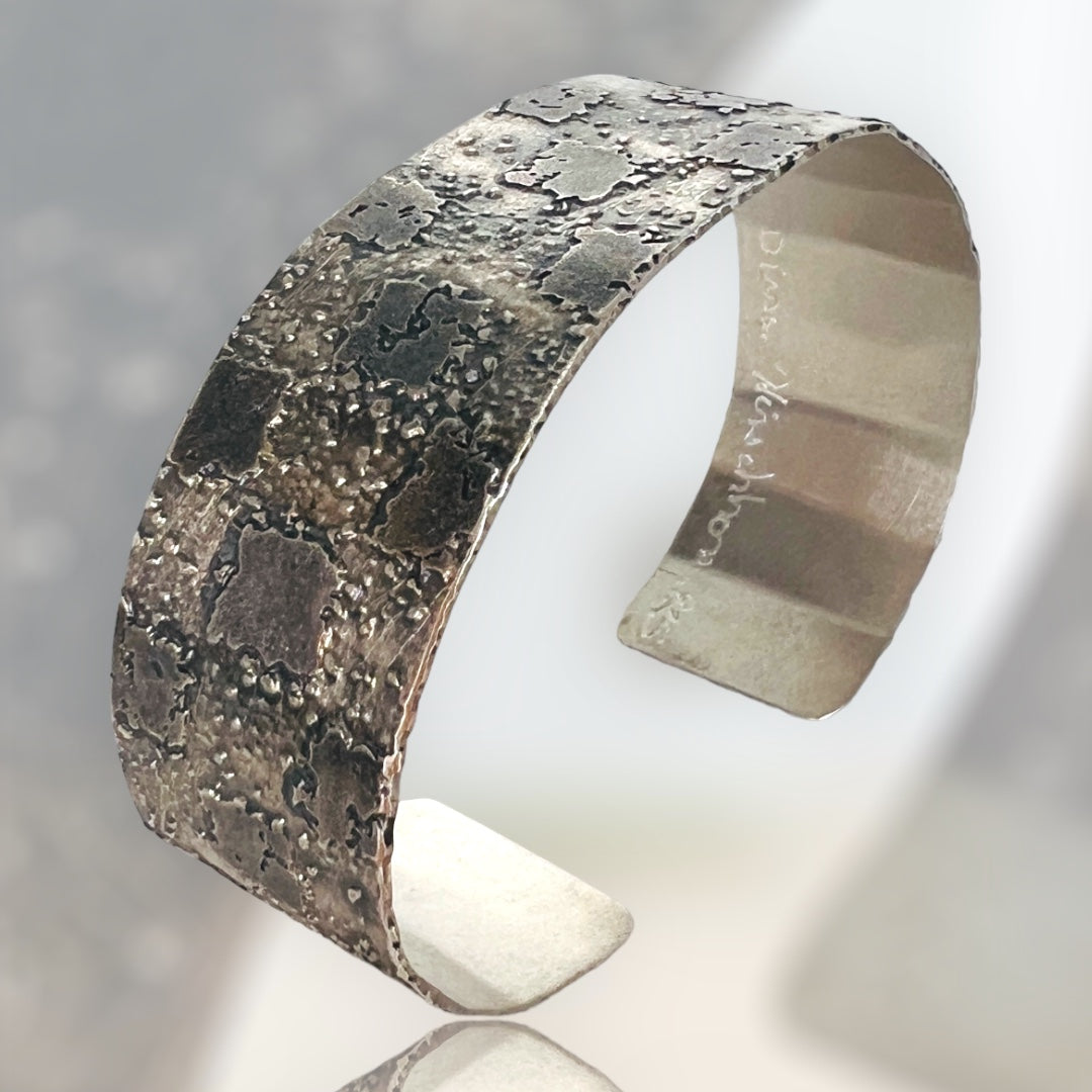 "Angular and Organic Squares" Stunning Sterling Unisex Cuff
